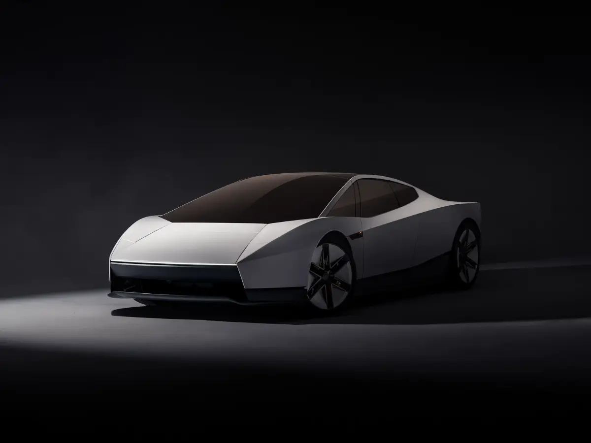 Hidden headlights and a streamlined body