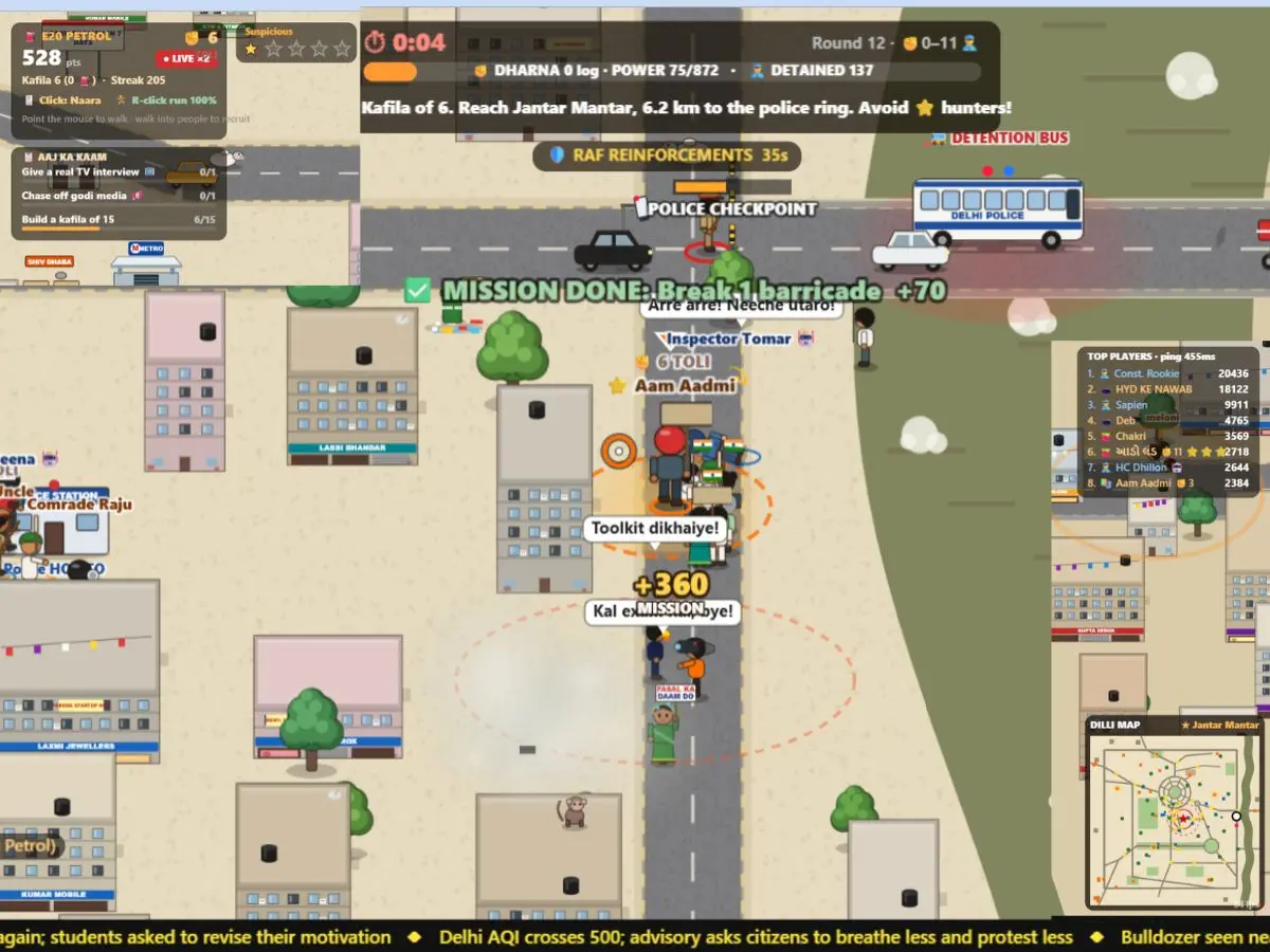 Jantar Mantar protests inspire video games on police, protesters and democracy
