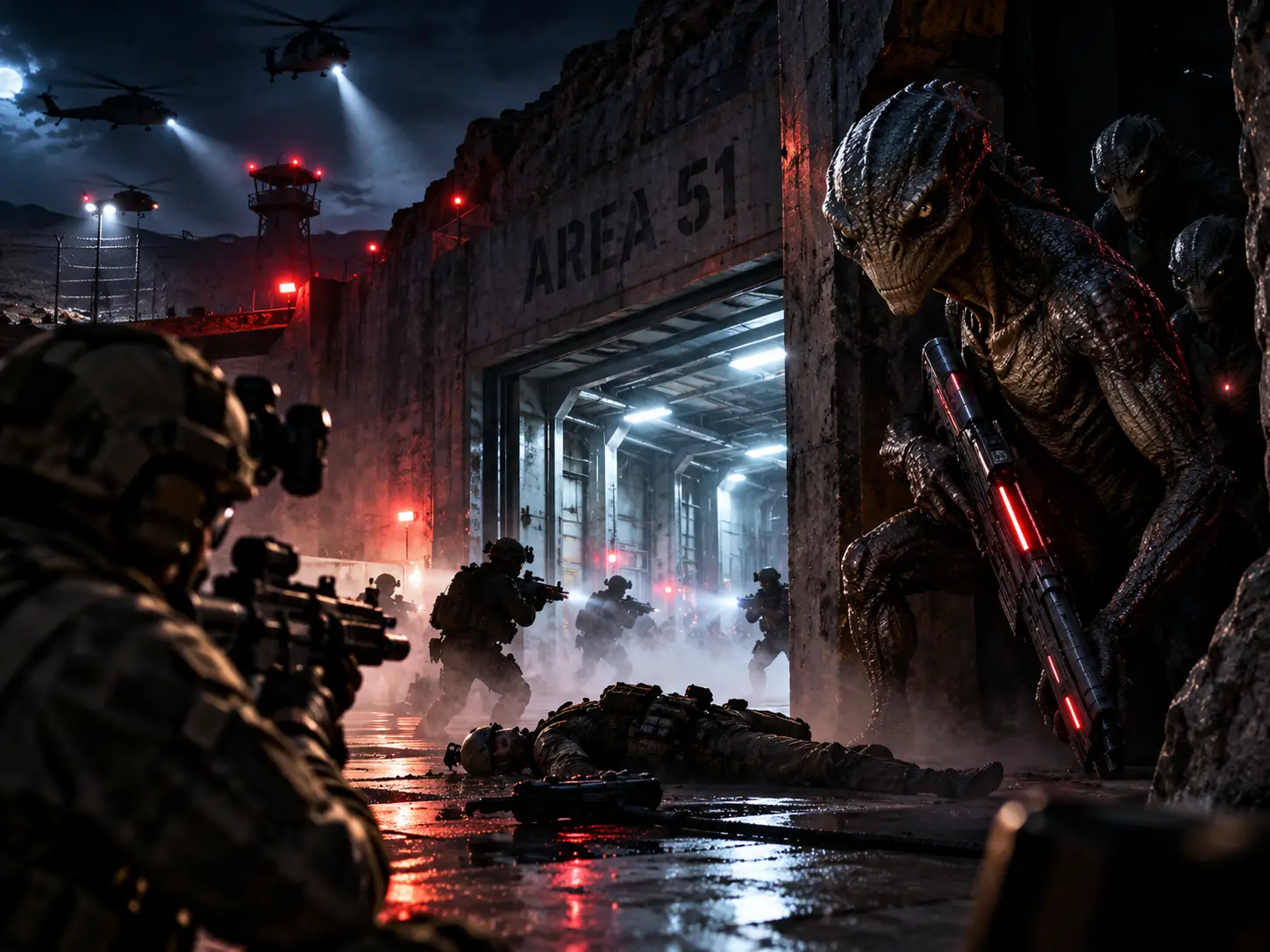 Lizard people? Ex-US Army sniper claims soldier killed by 'reptilian beings' in battle near Area 51