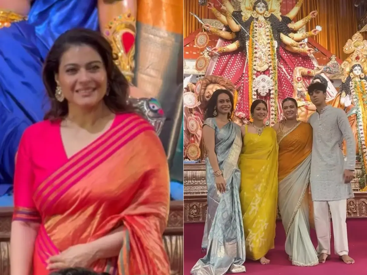 Kajol with Nysaa, Yug and Tanisha