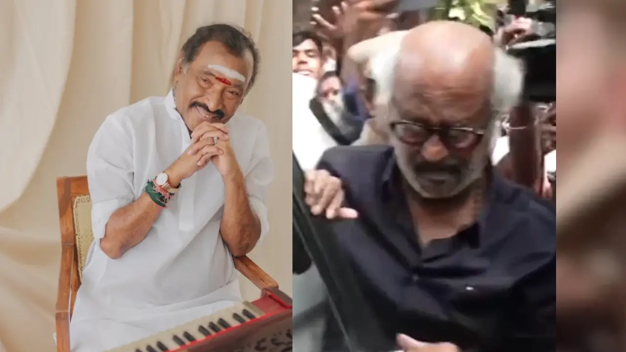 Rajinikanth arrives with teary eyes to pay tribute to friend Deva, consoles family