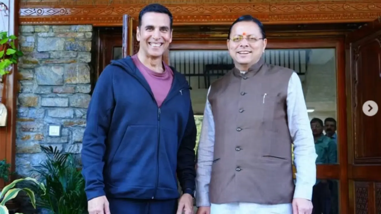 Akshay Kumar meets Uttarakhand CM amid ongoing shoot for Anees Bazmee’s comedy film