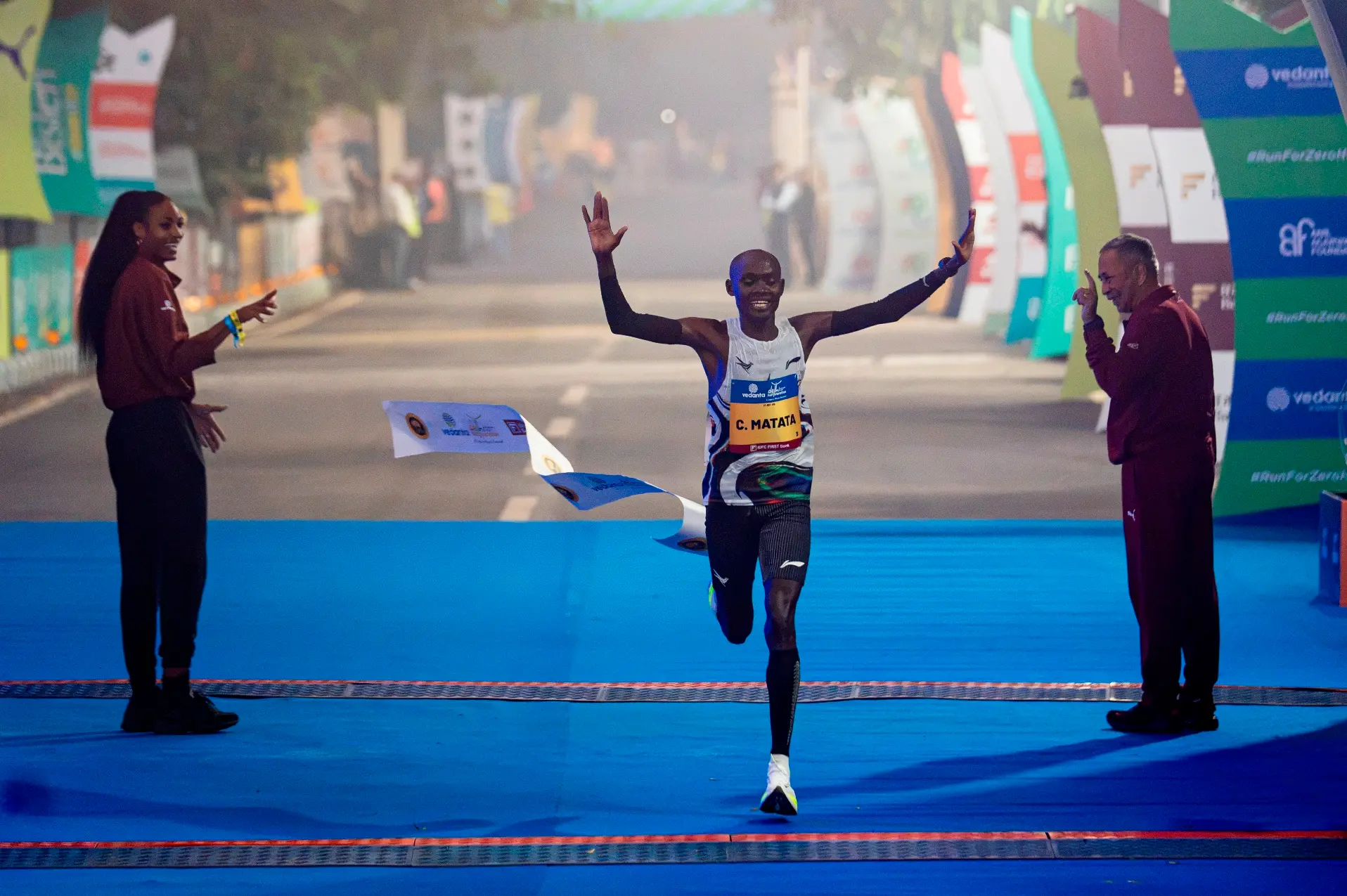 Kenya's Charles Matata sets course record as Wudinesh Alemu wins women's title at Delhi Half Marathon; Ankita smashes personal best