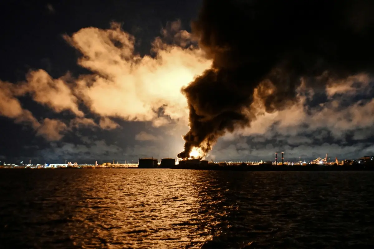 WATCH | Flames engulf St Petersburg oil sites as Ukraine launches 1,000 drones at Russia