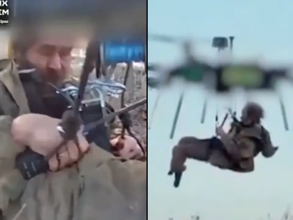 Ukrainian drone airlifts wounded soldier in what is likely a world first Ukrainian drone airlifts wounded soldier in what is likely a world first