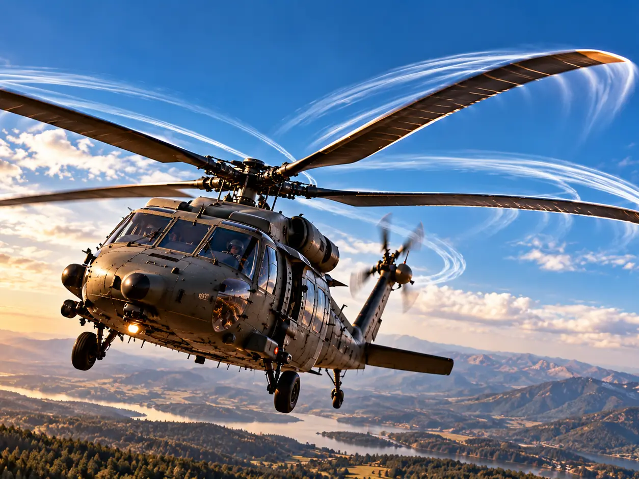 Why do helicopter blades bend during flight?