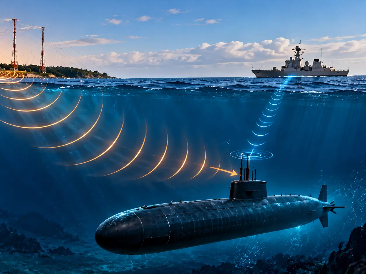 Extremely low frequency: How do navy submarines communicate when they are deep underwater?
