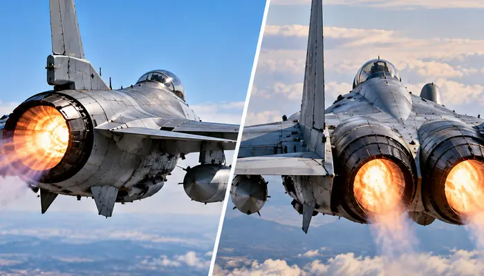 Why do some fighter jets have two engines while others use one?