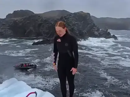 ‘Struggles are hidden like icebergs’: Molly Carlson becomes first woman to dive off an iceberg in Canada's Twillingate ‘Struggles are hidden like icebergs’: Molly Carlson becomes first woman to dive off an iceberg in Canada's Twillingate