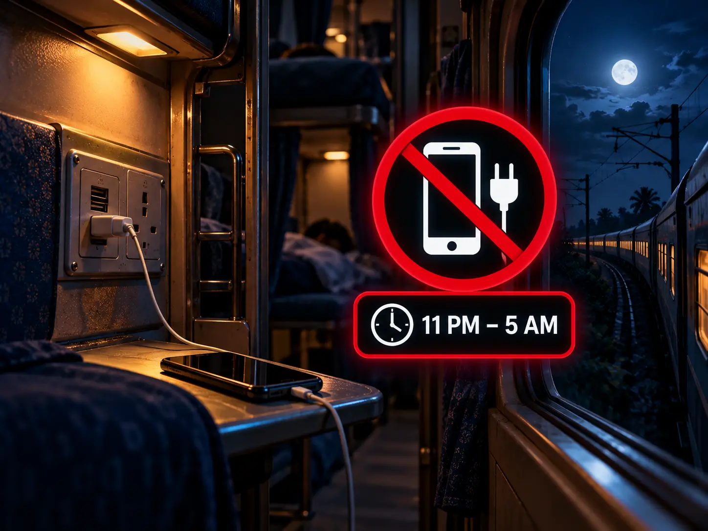 Charging points in Indian trains to be switched off between 11pm to 5am. Here's why Charging points in Indian trains to be switched off between 11pm to 5am. Here's why
