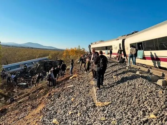 Two high-speed trains collide in Spain's Toledo, at least 10 killed, multiple injured Two high-speed trains collide in Spain's Toledo, at least 10 killed, multiple injured
