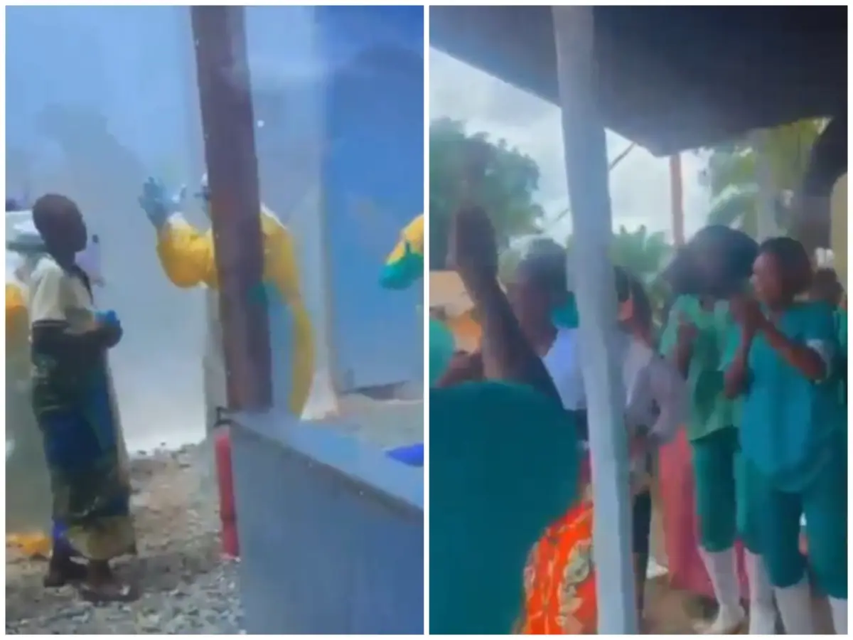 VIDEO: Healthcare workers celebrate as last patient leaves a DRC Ebola centre VIDEO: Healthcare workers celebrate as last patient leaves a DRC Ebola centre