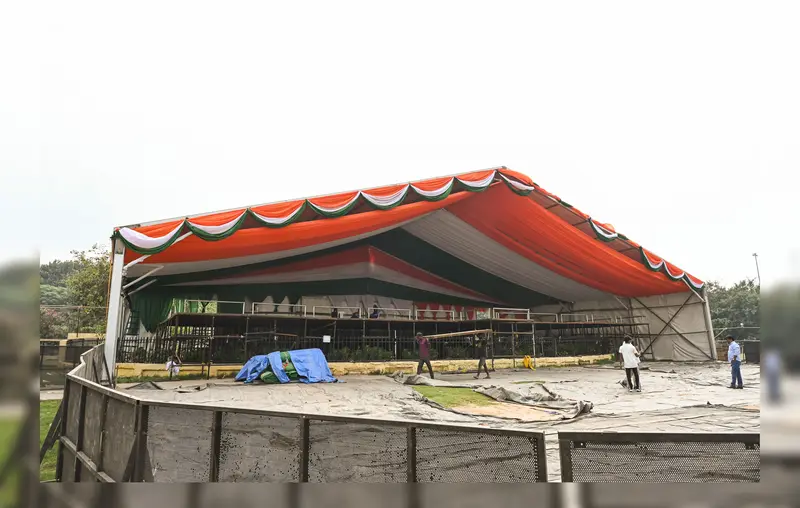 Delhi’s Ramlila Maidan gears up for INDIA bloc rally against alleged ‘vote theft’ Delhi’s Ramlila Maidan gears up for INDIA bloc rally against alleged ‘vote theft’